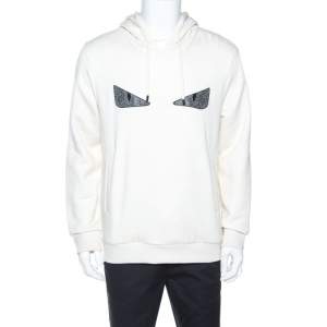 Fendi Off White Bad Bugs Eye Applique Knit Hoodie L