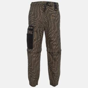 Fendi Brown Zucca Jacquard Joggers M