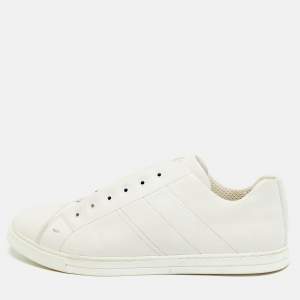 Pre Owned حذاء رياضي فندي جلد أبيض فورإيفر فاندي لولو توب مقاس 44