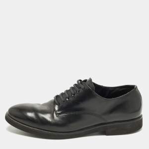 Pre Owned Fendi Size 41 Black Leather Lace Up Derby Shoes