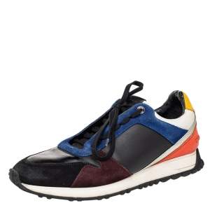 Fendi Multicolor Suede And Leather Low Top Sneakers Size 43
