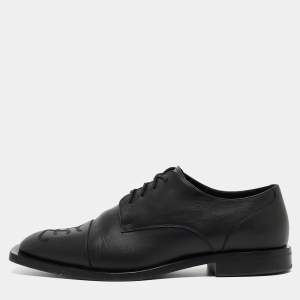 Fendi Black Leather Lace Up Derby Size 42