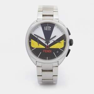 Fendi Multicolor Stainless Steel Momento Bugs 21200G Men's Wristwatch 40 mm