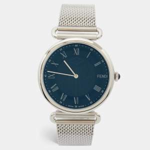 Fendi Black Stainless Steel FOW909 Men's Wristwatch 41 mm