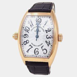 Franck Muller Cintree Curvex 7880 SE H I Automatic Silver 18k Rose Gold Men's Wristwatch 36 mm