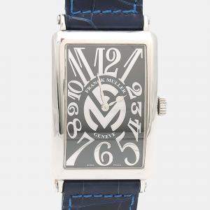Pre Owned Franck Muller Long Island 10002QZ Quartz Black Stainless Steel men's Wristwatch 30mm
