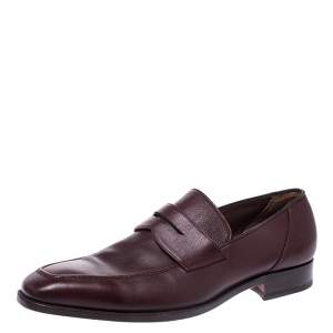 Fratelli Rossetti Brown Leather Penny Loafers Size 43