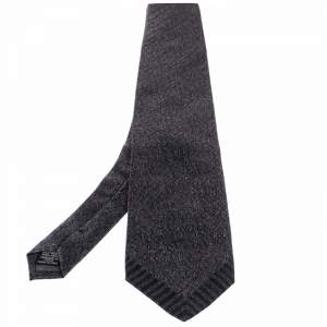 Gianfranco Ferre Grey Texture Print Traditional Silk Tie