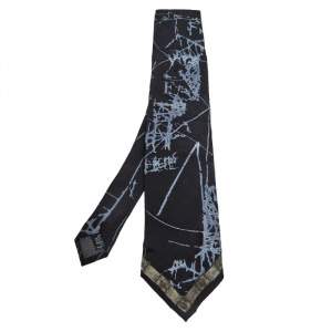 Gianfranco Ferre Black Patterned Silk Tie