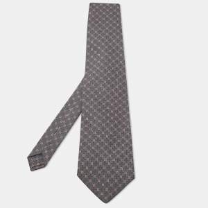 Giorgio Armani Cravatte Patterned Silk Traditional Tie