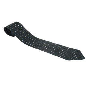ربطة عنق جورجيو أرماني حرير أسود منقطة