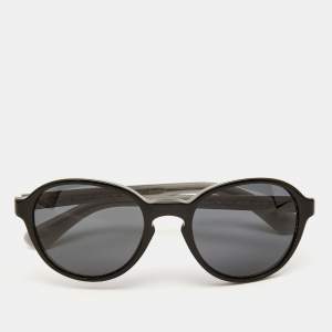 Giorgio Armani Black Oval Sunglasses