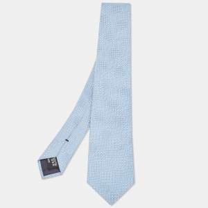 Giorgio Armani Blue Patterned Silk Tie