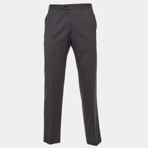 Giorgio Armani Dark Grey Wool Tailored Trousers L