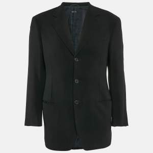 Giorgio Armani Black Wool Single Breasted Blazer S