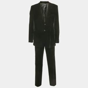 Giorgio Armani Vintage Black Velvet Pants Suit XXL/XXXL 