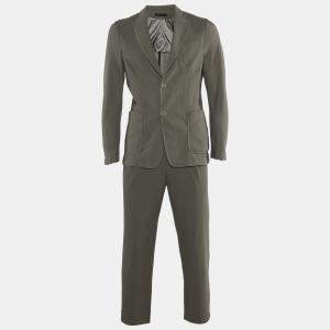 Giorgio Armani Grey Mesh Suit M