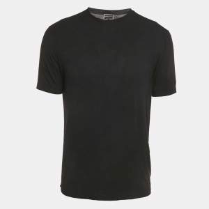 Giorgio Armani Icon Black Jersey Round Neck T-Shirt M