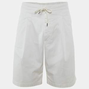 Giorgio Armani White Cotton Gabardine Shorts XXXL