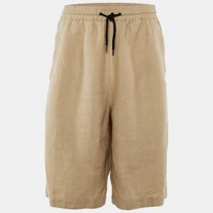 Giorgio Armani Beige Hemp Bermuda Shorts XL