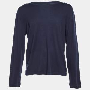 Giorgio Armani Midnight Blue Cashmere Long Sleeve Jumper 4XL