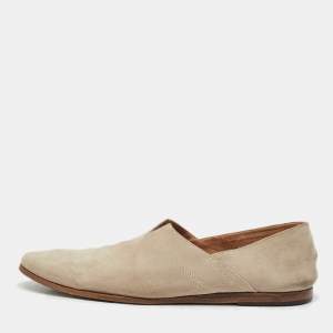 Giorgio Armani Grey Suede Slip On Penny Loafers Size 42