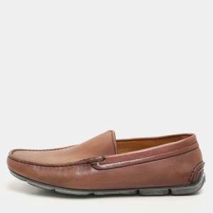 Giorgio Armani Brown Leather Loafers Size 40