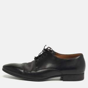 Pre Owned Giorgio Armani Size 44 Black Leather Derby