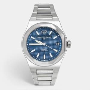 Girard Perragaux Blue Stainless Steel Laureato 81010-11-431-11A Men's Wristwatch 42 mm