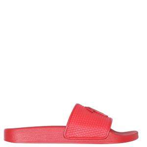 Giuseppe Zanotti Red geometric-print leather Brett Slider Sandals Size IT 42