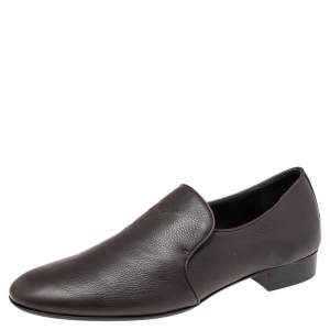 Giuseppe Zanotti Brown Leather Loafers Size 44