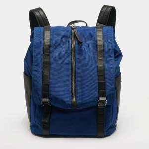 مملوكة مسبقًا Giuseppe Zanotti Blue/Black Nylon Flap Backpack
