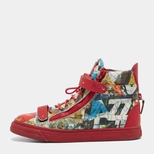 Giuseppe Zanotti Multicolor Leather Coby High Top Sneakers Size 44