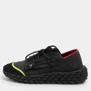 Giuseppe Zanotti Black Mesh and Rubber Urchin Low Top Sneakers Size 42