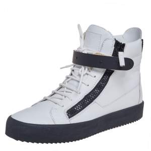 Giuseppe Zanotti White Leather May Birel Sneakers Size 43