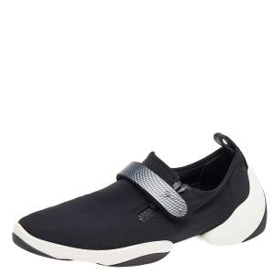 Giuseppe Zanotti Black Fabric Zip Slip On Sneakers Size 45