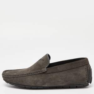 Giuseppe Zanotti Grey Suede Loafers Size 39