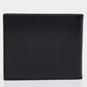 Givenchy Black Glossy Leather Bifold Compact Wallet