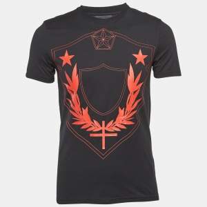 Givenchy Black Stars Shield Print Cotton T-Shirt XS