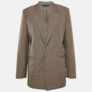 Givenchy Brown Houndstooth Single Breasted Blazer S
