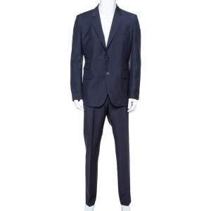 Givenchy Navy Blue Wool & Mohair Tailored Suit XXXL