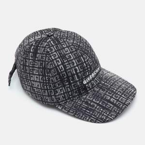 مملوكة مسبقًا Givenchy Black Monogram Jacquard Baseball Cap One Size 