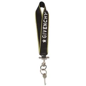 Pre Owned Givenchy Black Obsedia Stars Key Lanyard