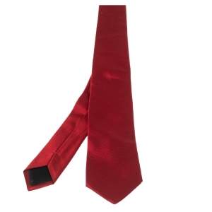 Givenchy Red Striped Silk Jacquard Tie