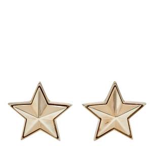Givenchy Star Gold Tone Metal Cufflinks