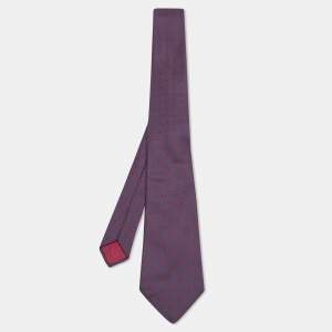 Givenchy Vintage Purple Jacquard Silk Tie
