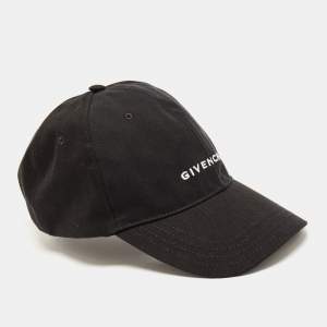 Givenchy Black Cotton Logo Embroidered Baseball Cap 