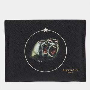 Givenchy Black Leather Monkey Brothers Card Case
