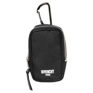Givenchy Black Canvas Clip On Pouch
