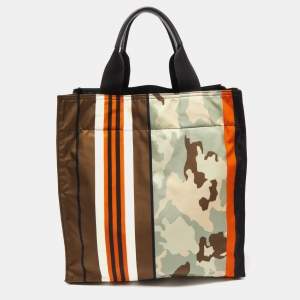 Givenchy Multicolor Camouflage and Striped Nylon Tote